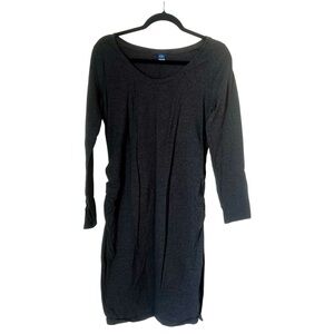 Old Navy Maternity Grey Gray Long Sleeve Jersey Knit Bodycon Knee Length Dress